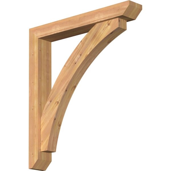 Ekena Millwork Thorton Slat Smooth Bracket w/ Offset Brace, Western Red Cedar, 5 1/2"W x 36"D x 40"H BKT0604X36X40THR06SWR - main